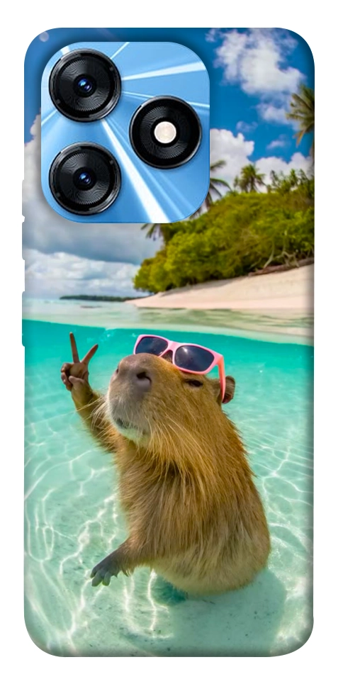Чехол Сapybara vacation для TECNO Spark 10