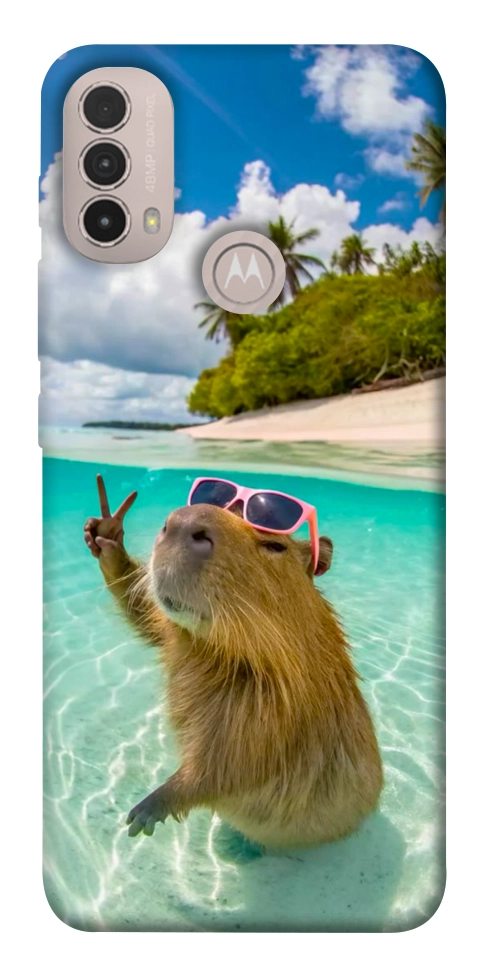 Чехол Сapybara vacation для Motorola Moto E30