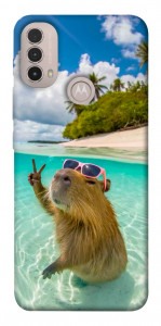 Чехол Сapybara vacation для Motorola Moto E30