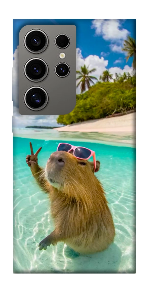 Чехол Сapybara vacation для Galaxy S24 Ultra