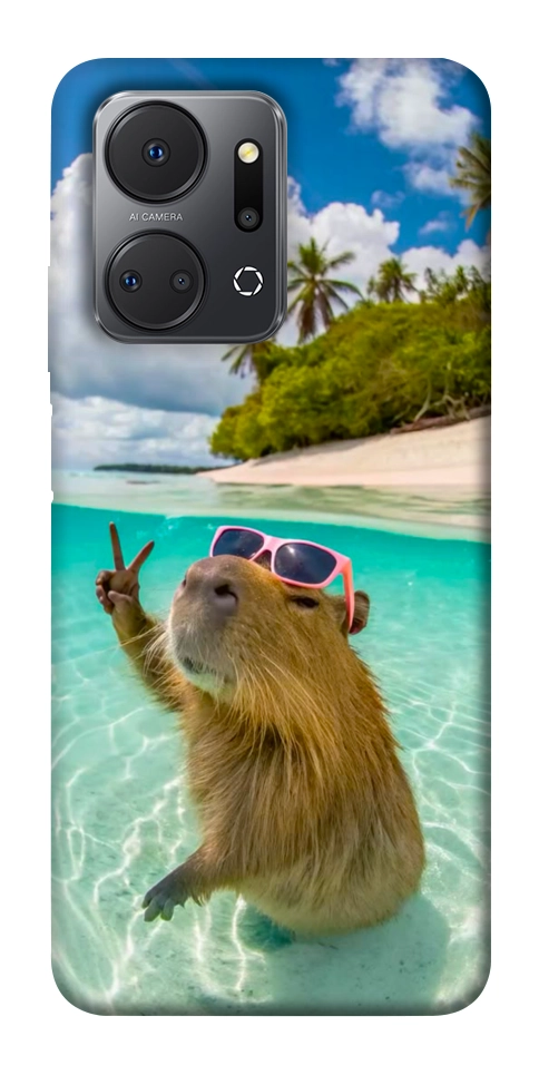 Чехол Сapybara vacation для Huawei Honor X7a