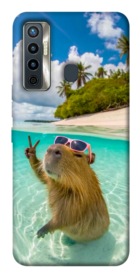 Чехол Сapybara vacation для TECNO Camon 17