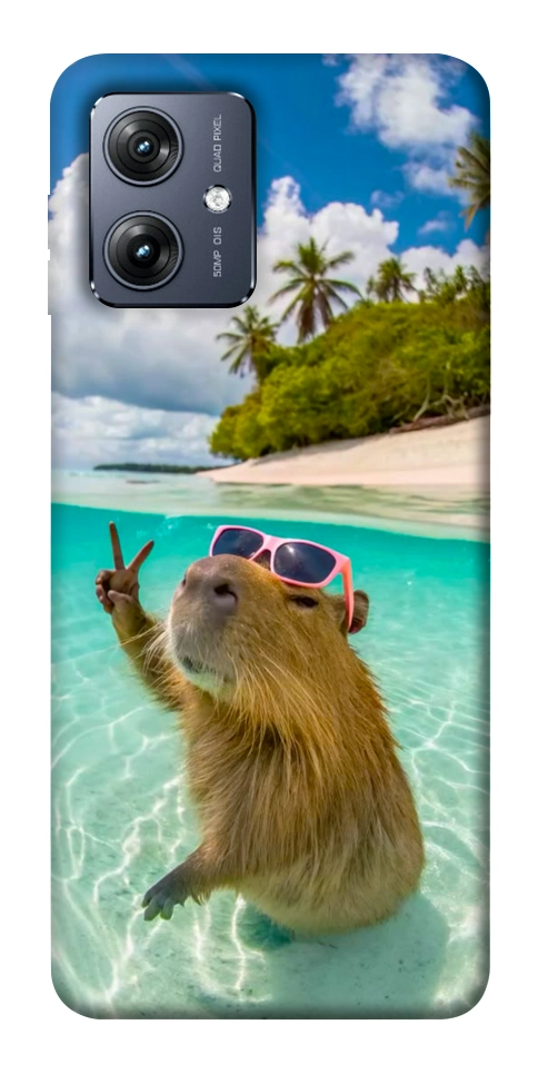 Чехол Сapybara vacation для Motorola Moto G54
