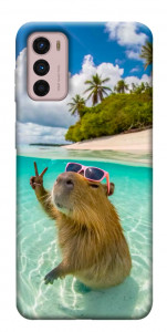 Чохол Сapybara vacation для Motorola Moto G42