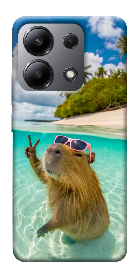 Чехол Сapybara vacation для Xiaomi Redmi Note 13 4G