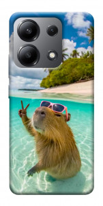 Чехол Сapybara vacation для Xiaomi Redmi Note 13 4G