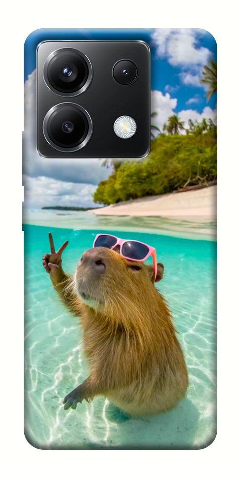 Чохол Сapybara vacation для Xiaomi Poco X6