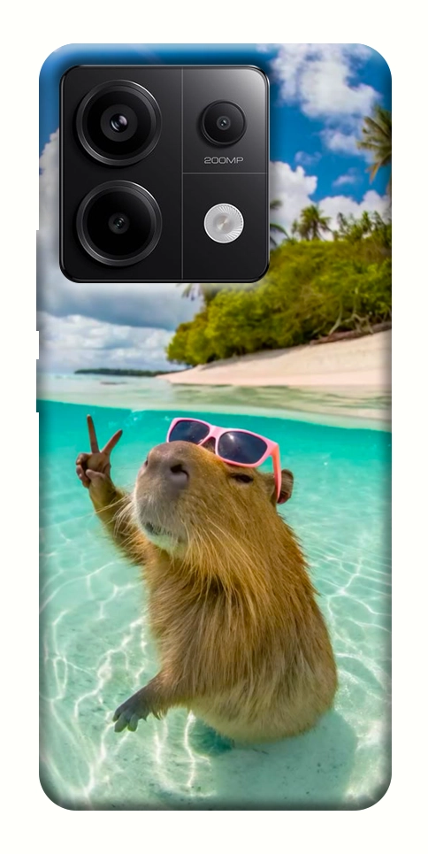 Чохол Сapybara vacation для Xiaomi Redmi Note 13 Pro 4G