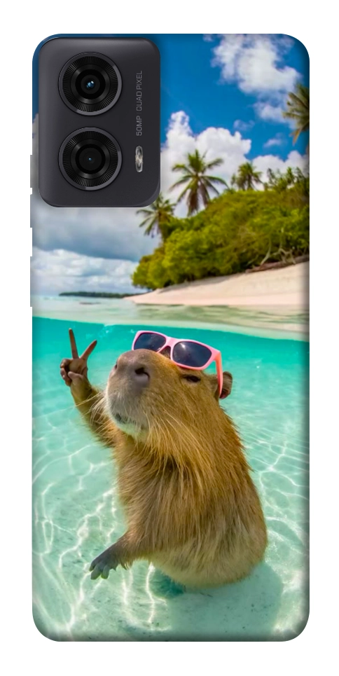 Чехол Сapybara vacation для Motorola Moto G04