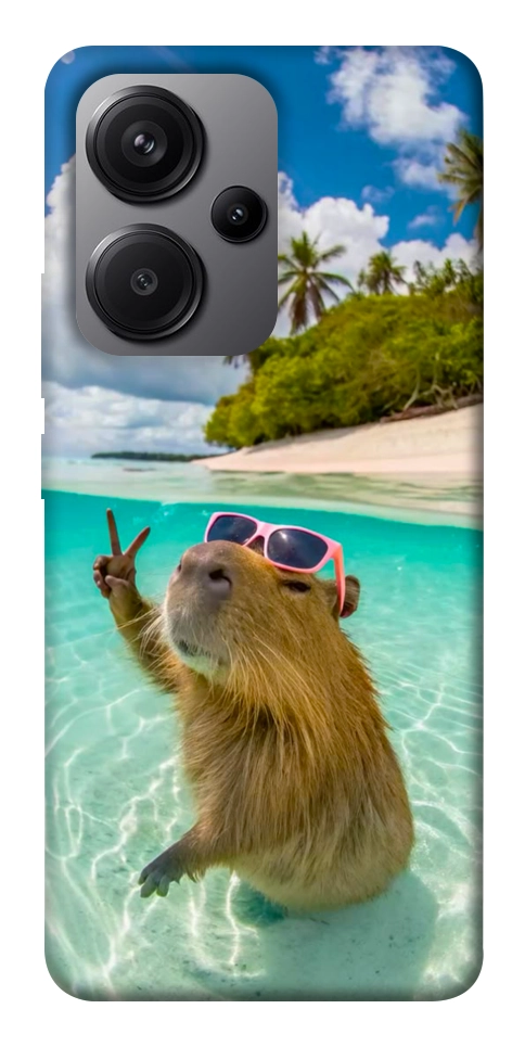 Чехол Сapybara vacation для Xiaomi Redmi Note 13 Pro+