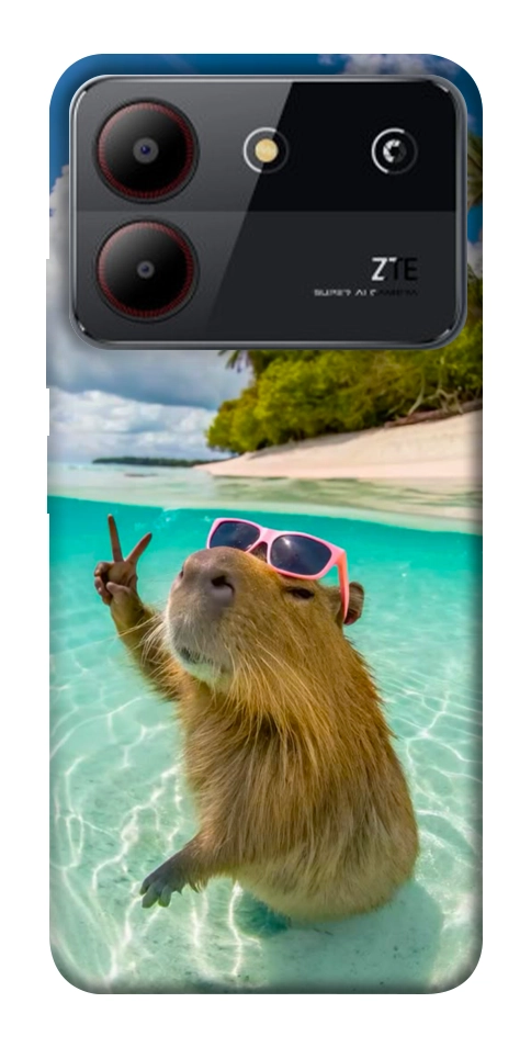Чехол Сapybara vacation для ZTE Blade A54 4G