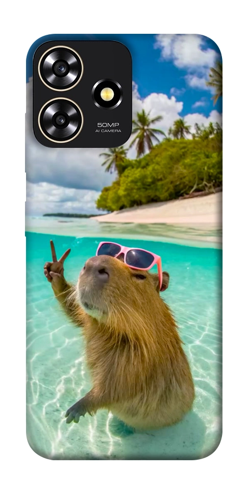 Чехол Сapybara vacation для ZTE Blade A73 4G