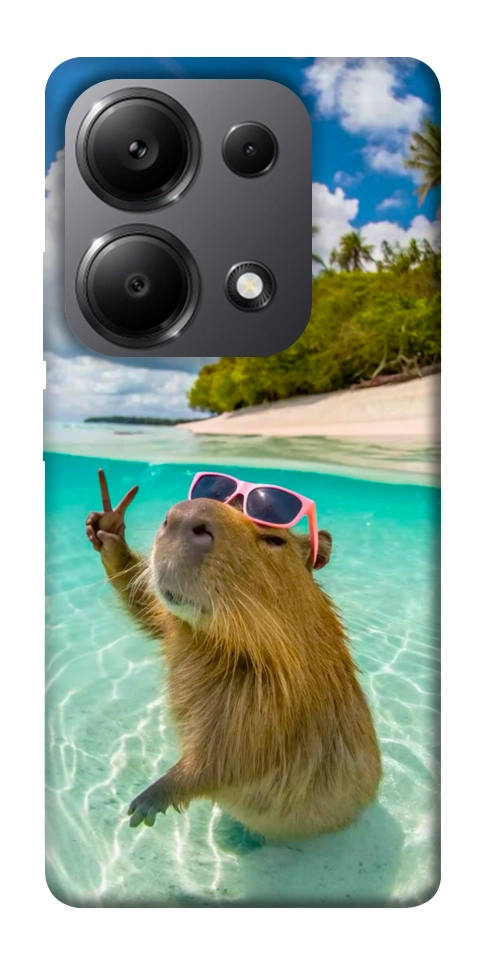 Чохол Сapybara vacation для Xiaomi Redmi Note 13 Pro 5G