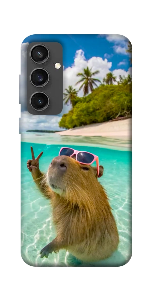 Чехол Сapybara vacation для Galaxy S24 FE