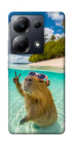 Чехол Сapybara vacation для Xiaomi Poco M6 Pro 4G