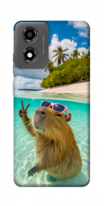 Чохол Сapybara vacation для Motorola Moto E14