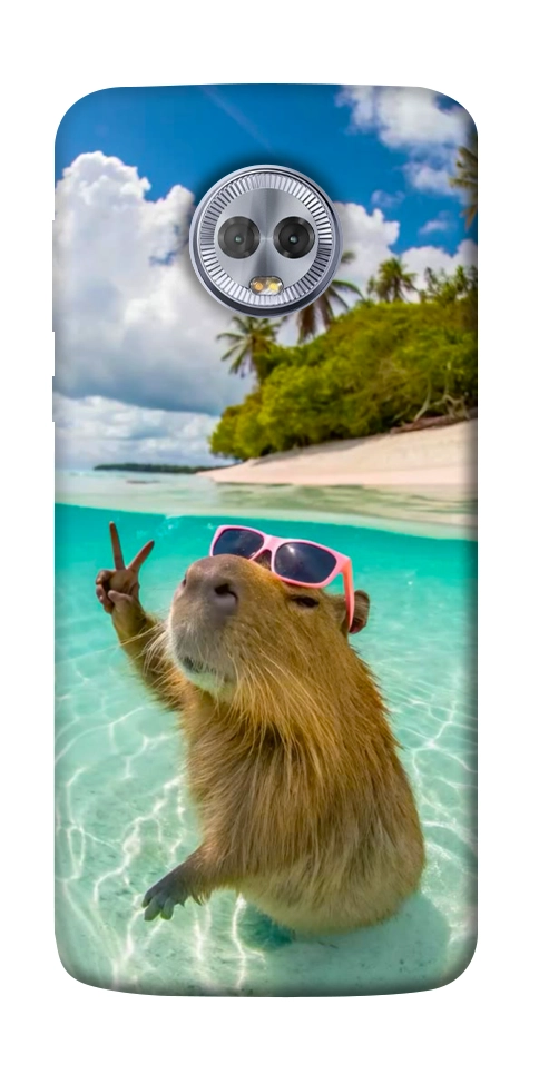 Чехол Сapybara vacation для Motorola Moto G6 Plus