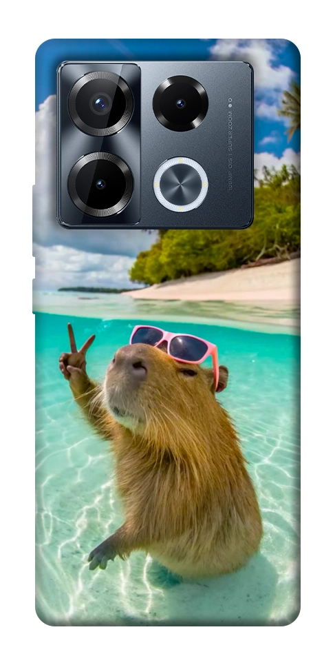 Чехол Сapybara vacation для Infinix Note 40 Pro 4G