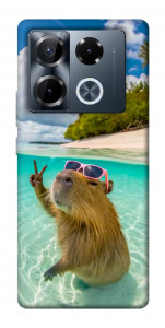 Чехол Сapybara vacation для Infinix Note 40 Pro 4G