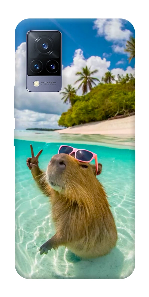 Чохол Сapybara vacation для Vivo V21