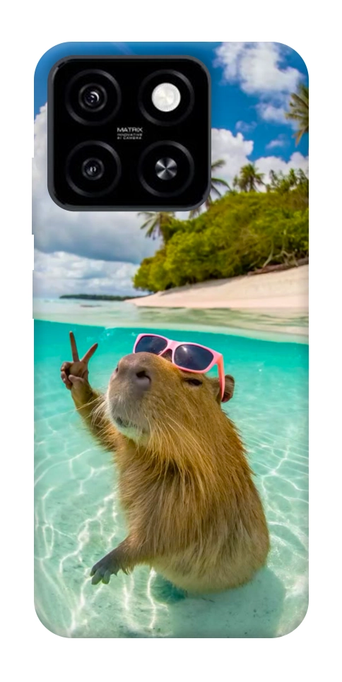 Чохол Сapybara vacation для ZTE Blade A55 4G