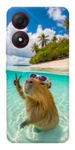 Чохол Сapybara vacation для ZTE Blade A34 4G
