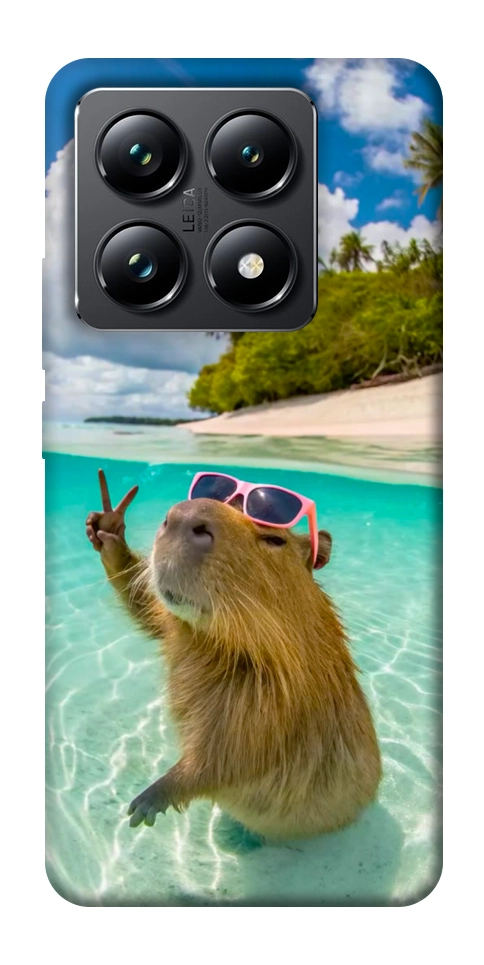 Чехол Сapybara vacation для Xiaomi 14T Pro