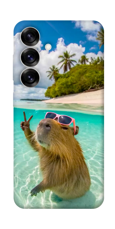 Чехол Сapybara vacation для Galaxy S25