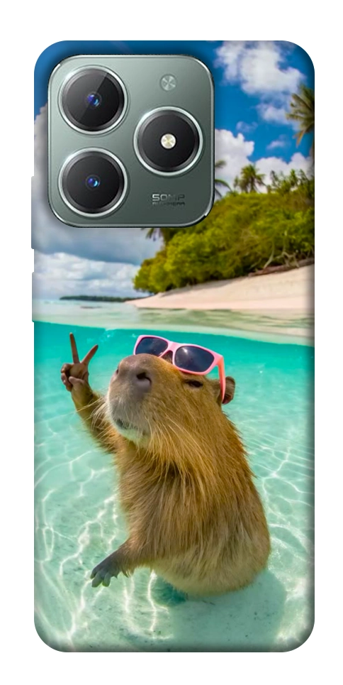 Чехол Сapybara vacation для Realme C61