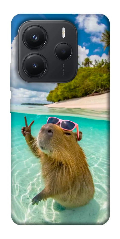 Чохол Сapybara vacation для Xiaomi Redmi Note 14 5G