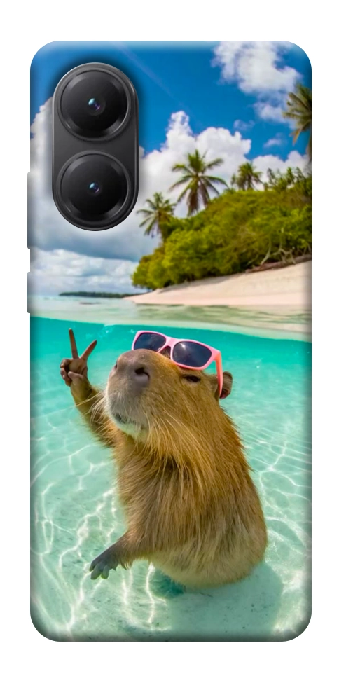 Чехол Сapybara vacation для Xiaomi Poco X7 Pro