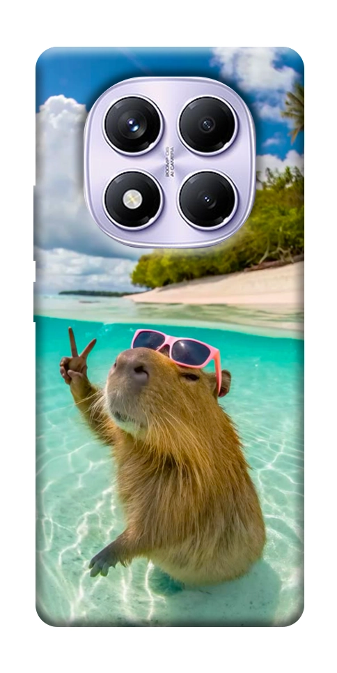 Чехол Сapybara vacation для Xiaomi Poco X7