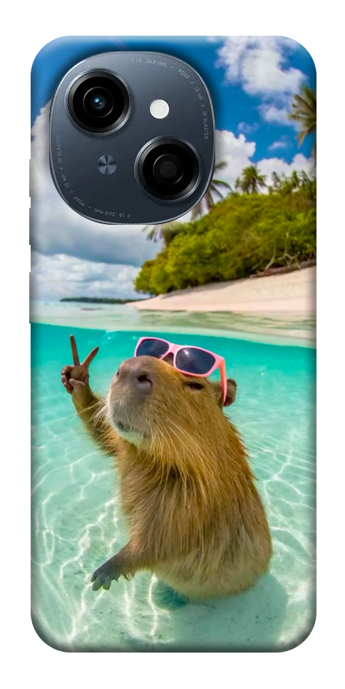 Чехол Сapybara vacation для TECNO Spark Go 1 (KL4)