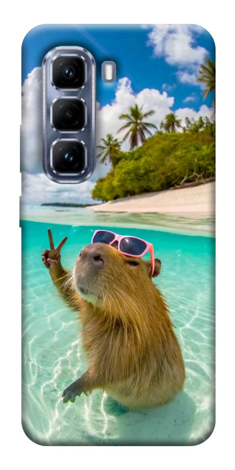 Чехол Сapybara vacation для Infinix Hot 50 Pro
