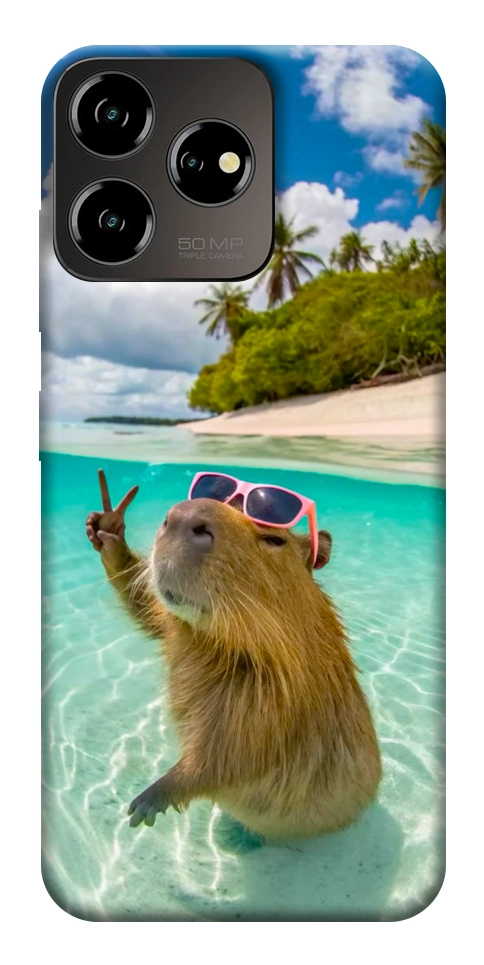 Чохол Сapybara vacation для ZTE Blade V50 Design 4G