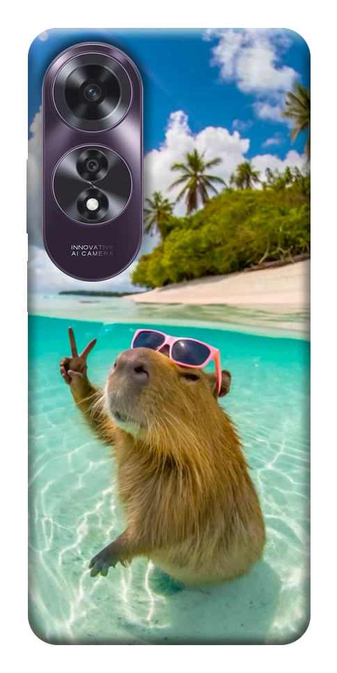 Чехол Сapybara vacation для Oppo A60 4G