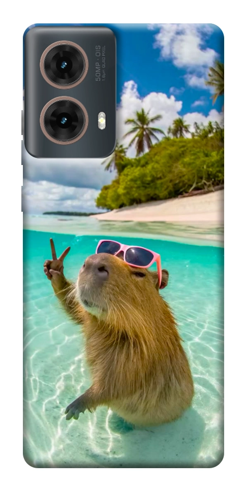 Чохол Сapybara vacation для Motorola Moto G85