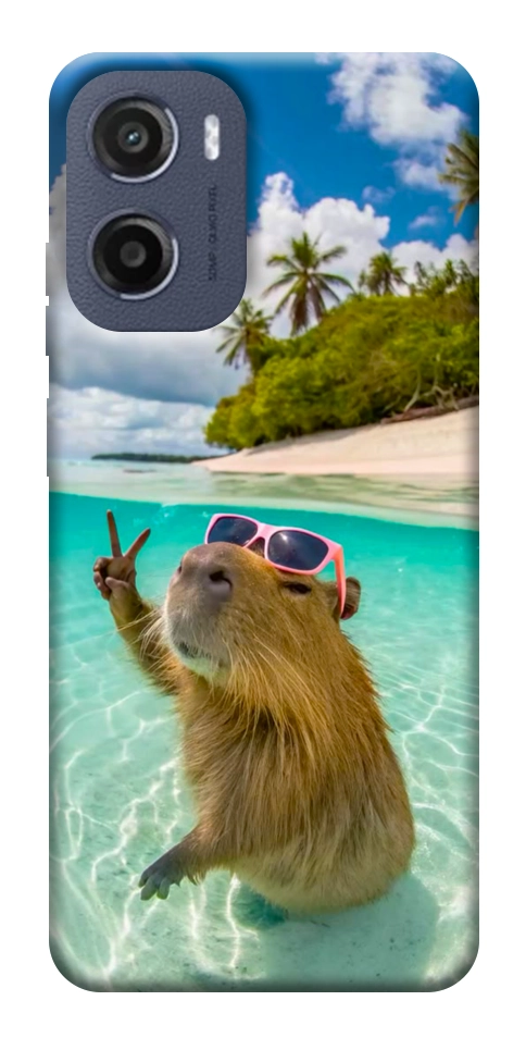 Чохол Сapybara vacation для Motorola Moto G05