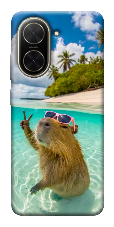 Чехол Сapybara vacation для Xiaomi Poco C71