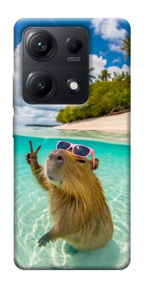 Чехол Сapybara vacation для Xiaomi Redmi Note 14S