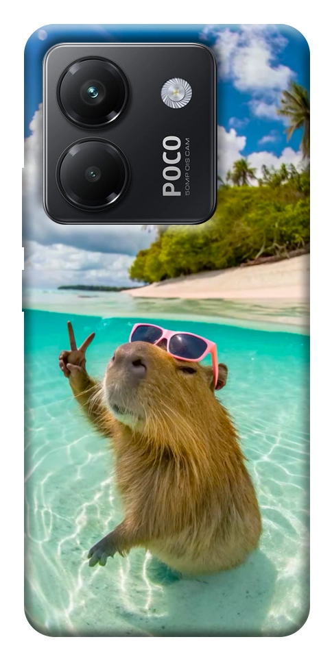 Чохол Сapybara vacation для Xiaomi Poco M7 Pro 5G