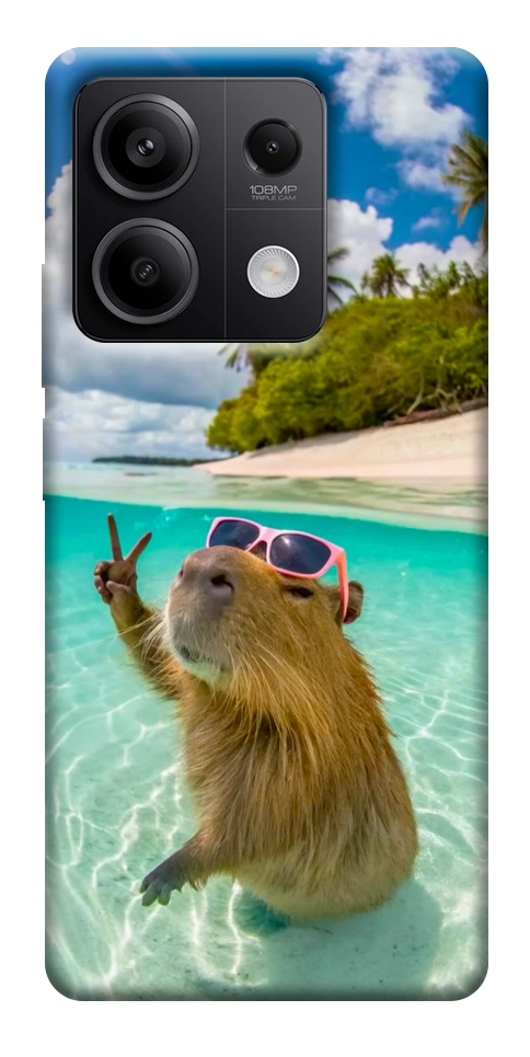 Чехол Сapybara vacation для Xiaomi Redmi Note 13 5G