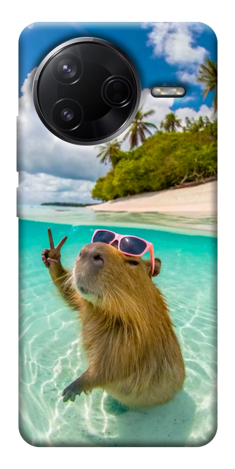 Чохол Сapybara vacation для Xiaomi Poco F7 Pro