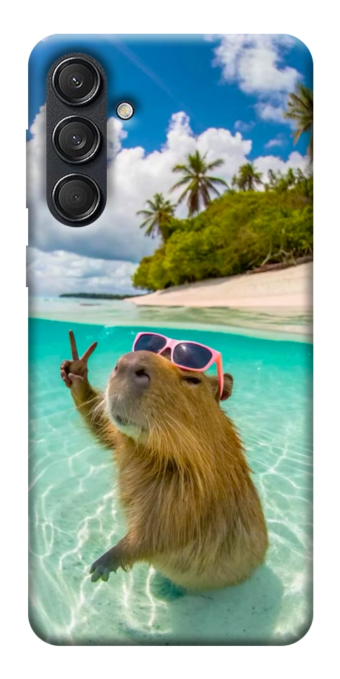 Чехол Сapybara vacation для Galaxy M55