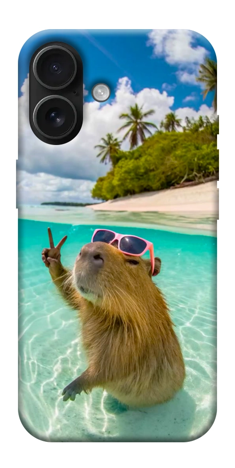 Чехол Сapybara vacation для iPhone 17