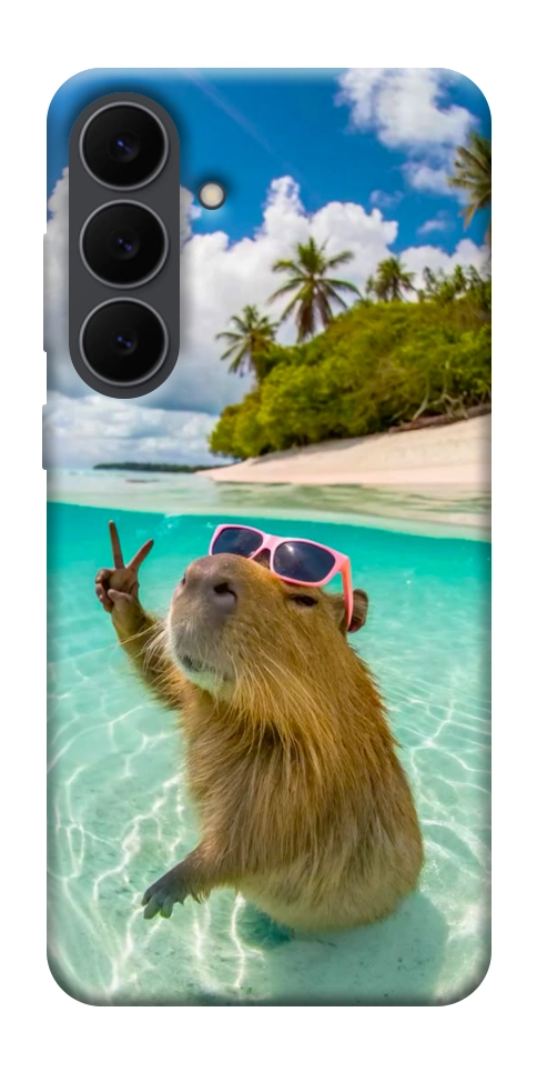 Чехол Сapybara vacation для Galaxy S25 FE