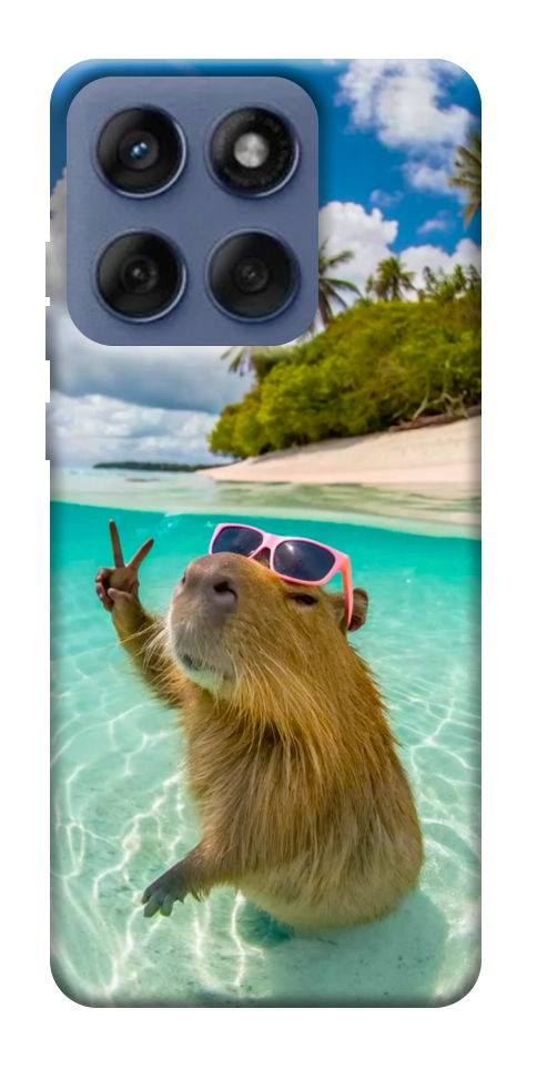 Чохол Сapybara vacation для Motorola Edge 60 Fusion