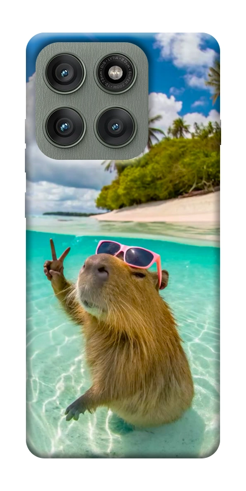 Чехол Сapybara vacation для Motorola Edge 60 Pro