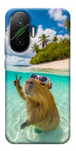 Чохол Сapybara vacation для Xiaomi Poco F7