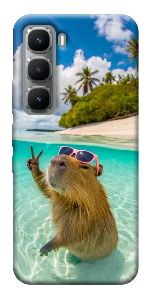Чехол Сapybara vacation для Infinix Hot 60i